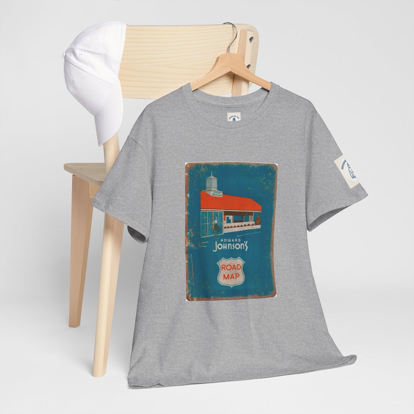 Retro Distressed HOWARD JOHNSON’S - Unisex Heavy Cotton Tee, Vintage Style Tee, Casual Wear, Summer Essentials, Gift for Nostalgia Lovers