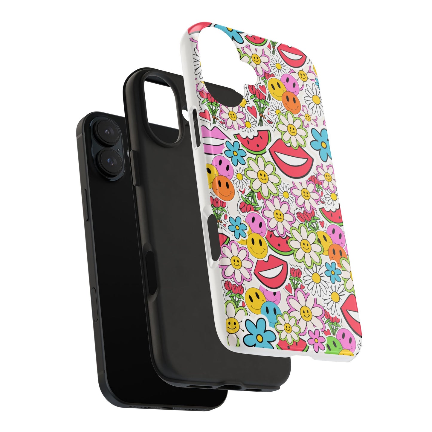 Retro Multi Color - Tough iPhone Cases - Choose your Size