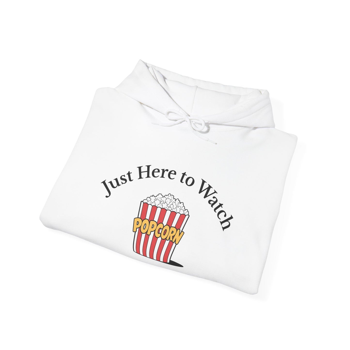 Just Here to Watch Hoodie - Comfy Popcorn Sweatshirt, Chill Watching Sweatshirt, Gift for Film Buff, Cozy Movie Night Essentials