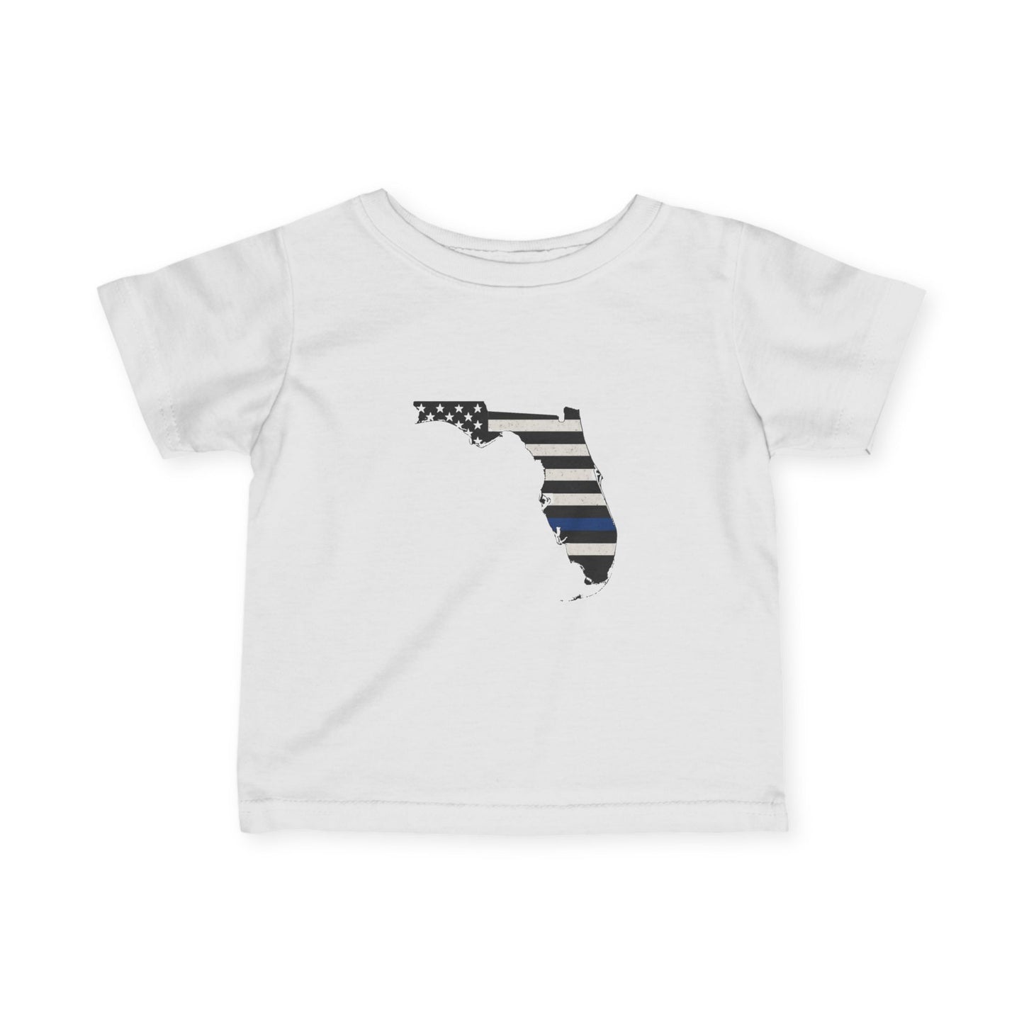 Thin Blue Line - Florida Flag Infant Tee, Cute Baby Shirt, Toddler Graphics, USA Pride Clothing, Baby Shower Gift, Nursery Decor