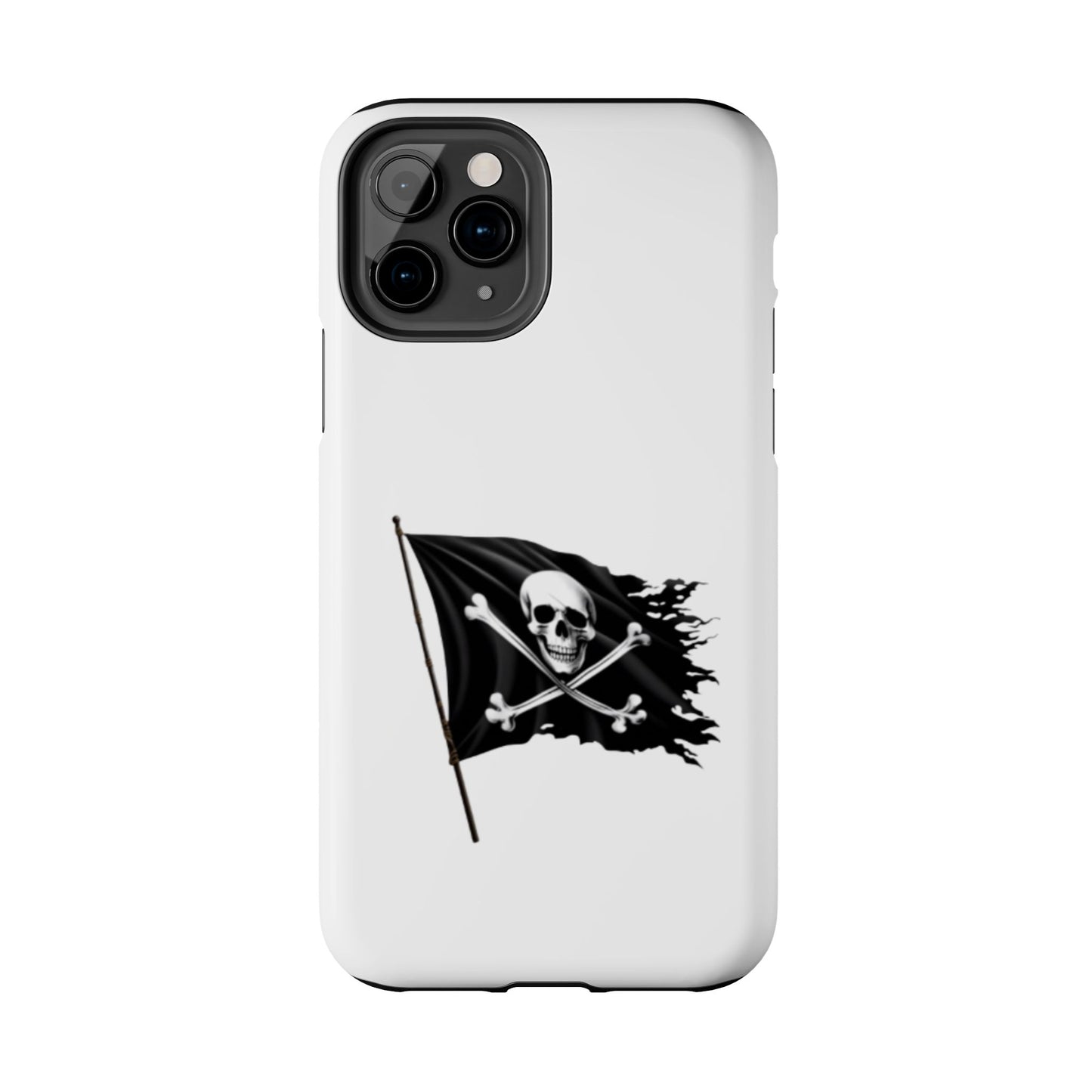 Black Skull Pirate Flag - Tough iPhone Cases - Choose your Size