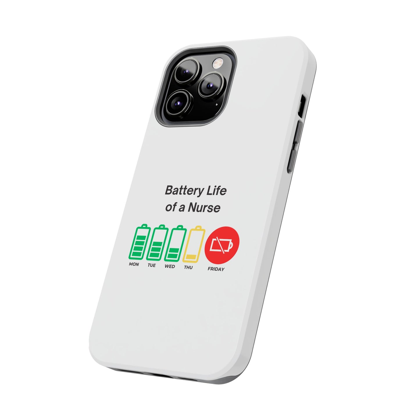 Battery Life of a Nurse - Tough iPhone Cases - Choose your Size