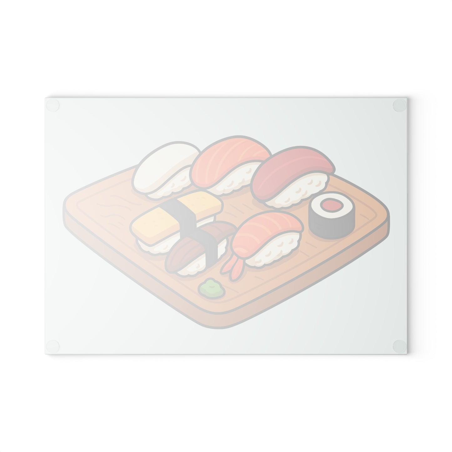 Assorted Sushi Glass Cutting Board, Kitchen Decor, Gift for Grill Lovers, Unique Cooking Gifts, Housewarming Gift