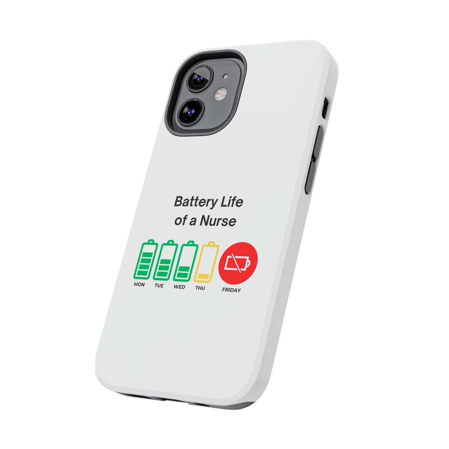 Battery Life of a Nurse - Tough iPhone Cases - Choose your Size
