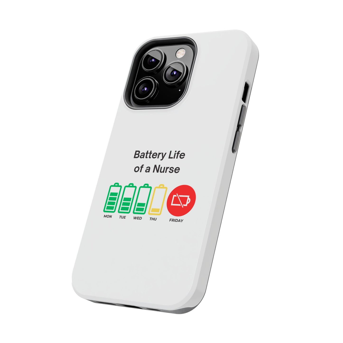 Battery Life of a Nurse - Tough iPhone Cases - Choose your Size