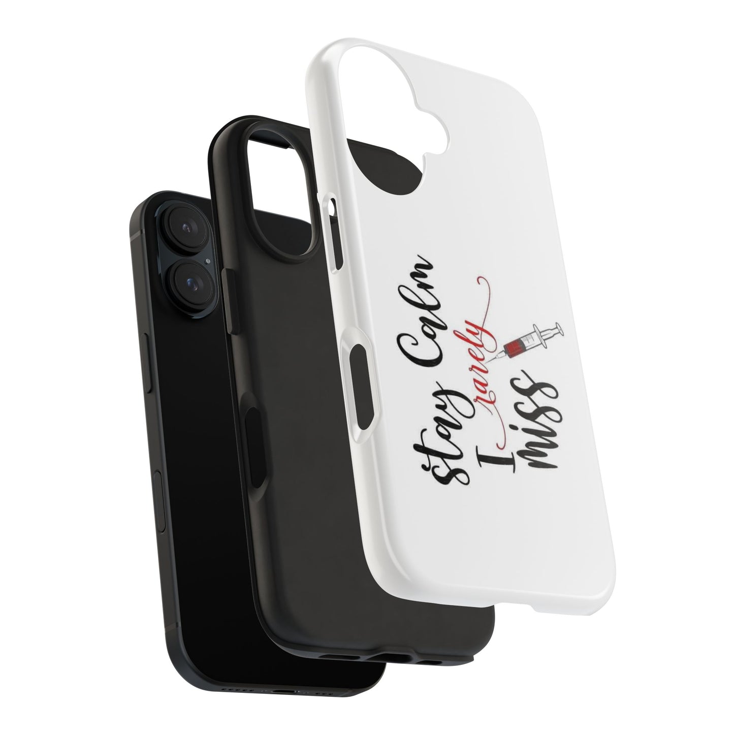 Stay Calm I Rarely Miss - Tough iPhone Cases - Choose your Size