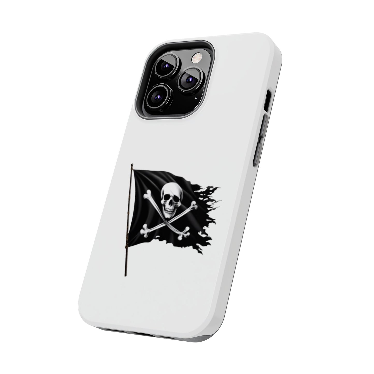 Black Skull Pirate Flag - Tough iPhone Cases - Choose your Size