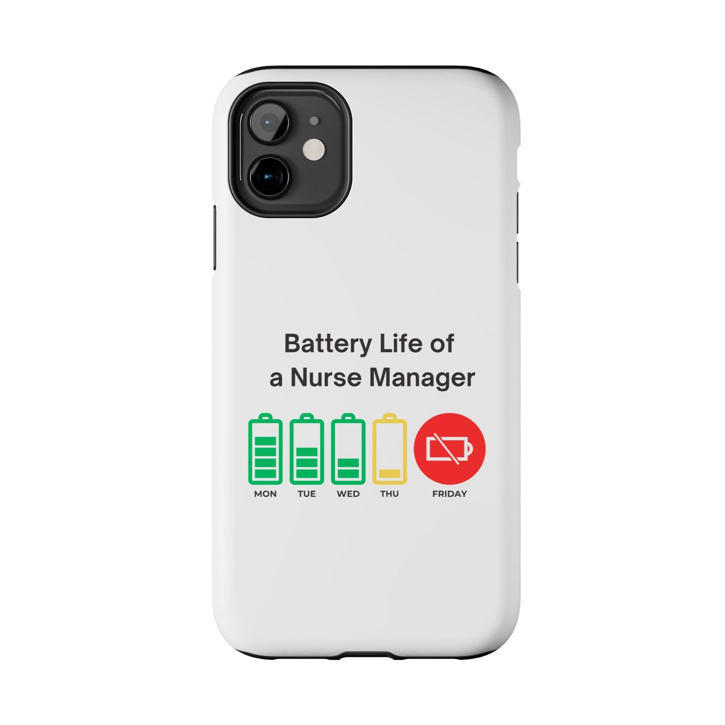 Battery Life of a Nurse Manager - tough iPhone Cases - Choose your Size