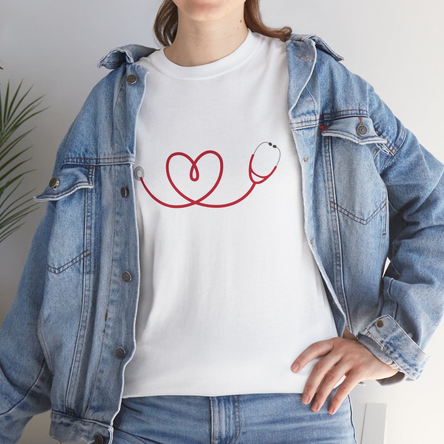 Stethoscope Heart - Unisex Heavy Cotton Tee