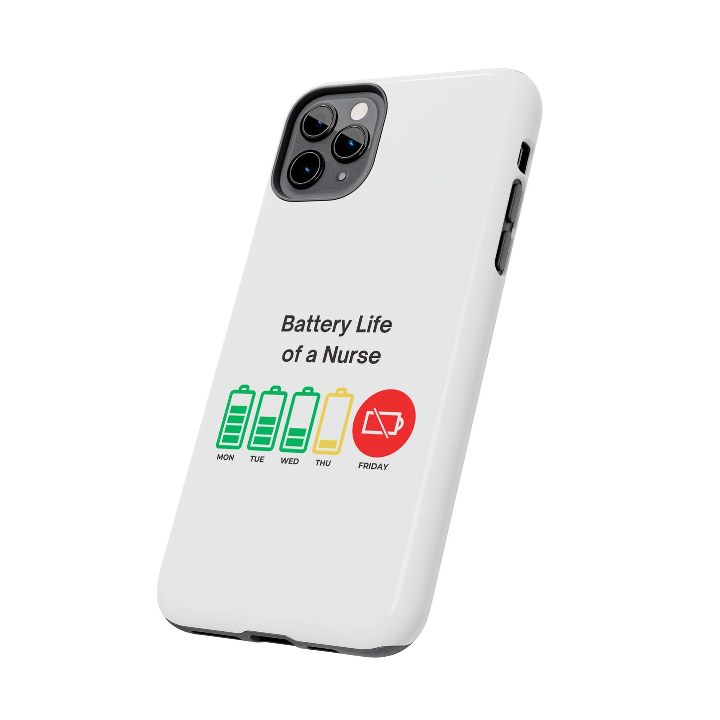 Battery Life of a Nurse - Tough iPhone Cases - Choose your Size