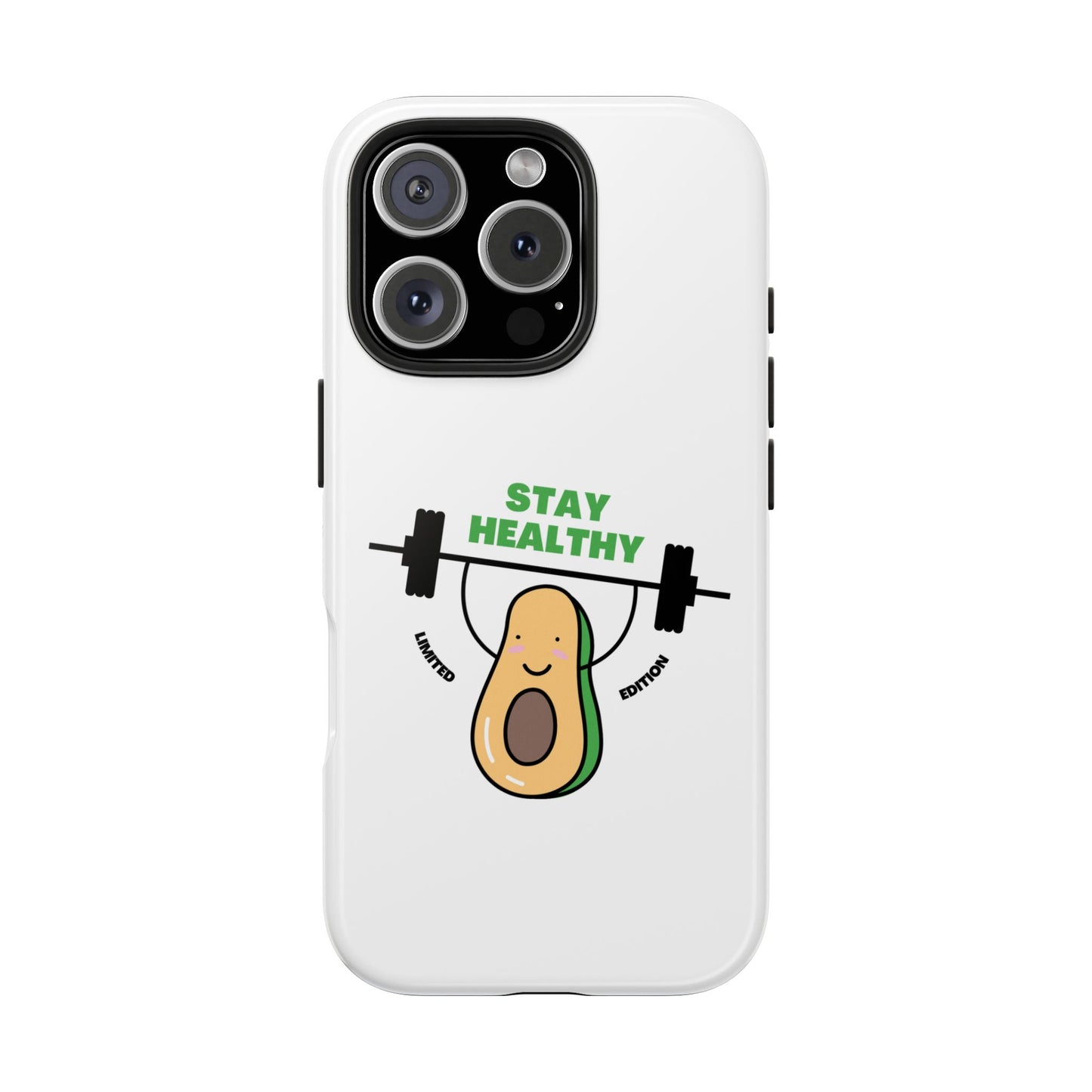 Stay Healthy Avocado - Tough iPhone Cases - Choose your Size