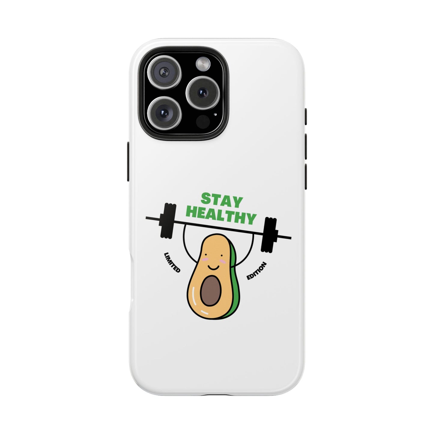 Stay Healthy Avocado - Tough iPhone Cases - Choose your Size