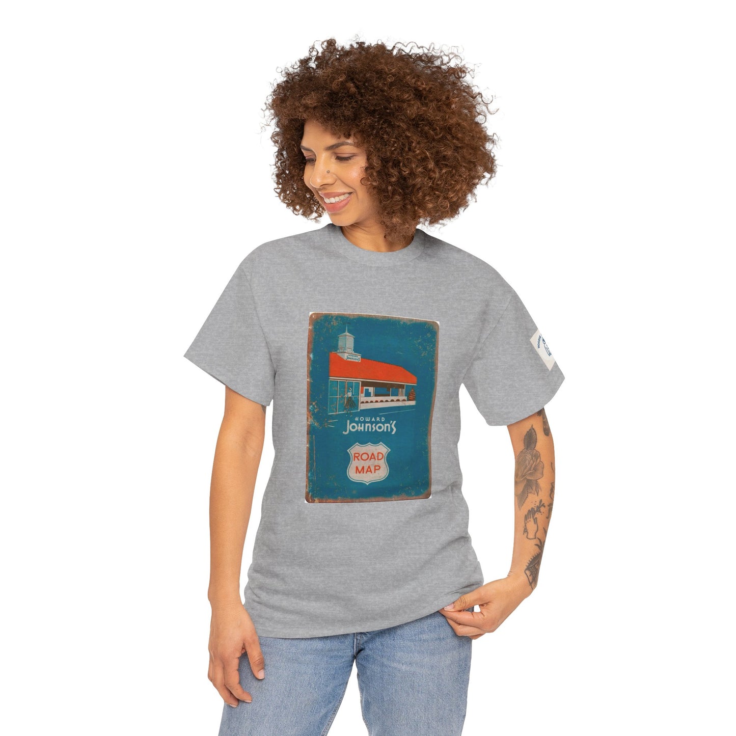 Retro Distressed HOWARD JOHNSON’S - Unisex Heavy Cotton Tee, Vintage Style Tee, Casual Wear, Summer Essentials, Gift for Nostalgia Lovers