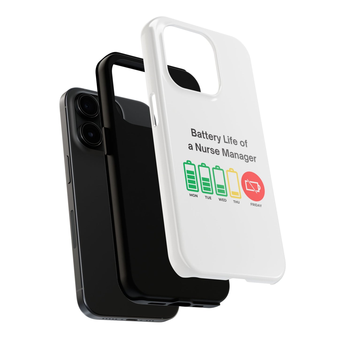 Battery Life of a Nurse Manager - tough iPhone Cases - Choose your Size