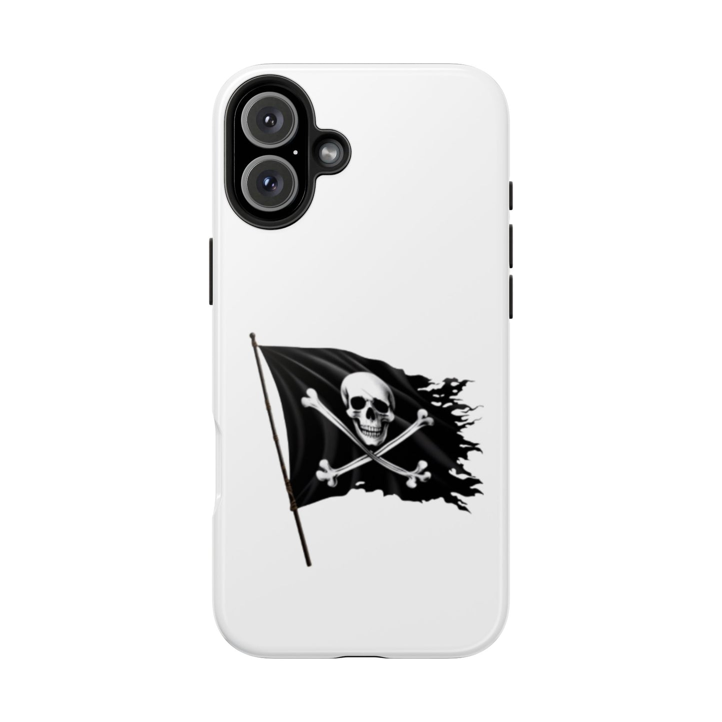 Black Skull Pirate Flag - Tough iPhone Cases - Choose your Size