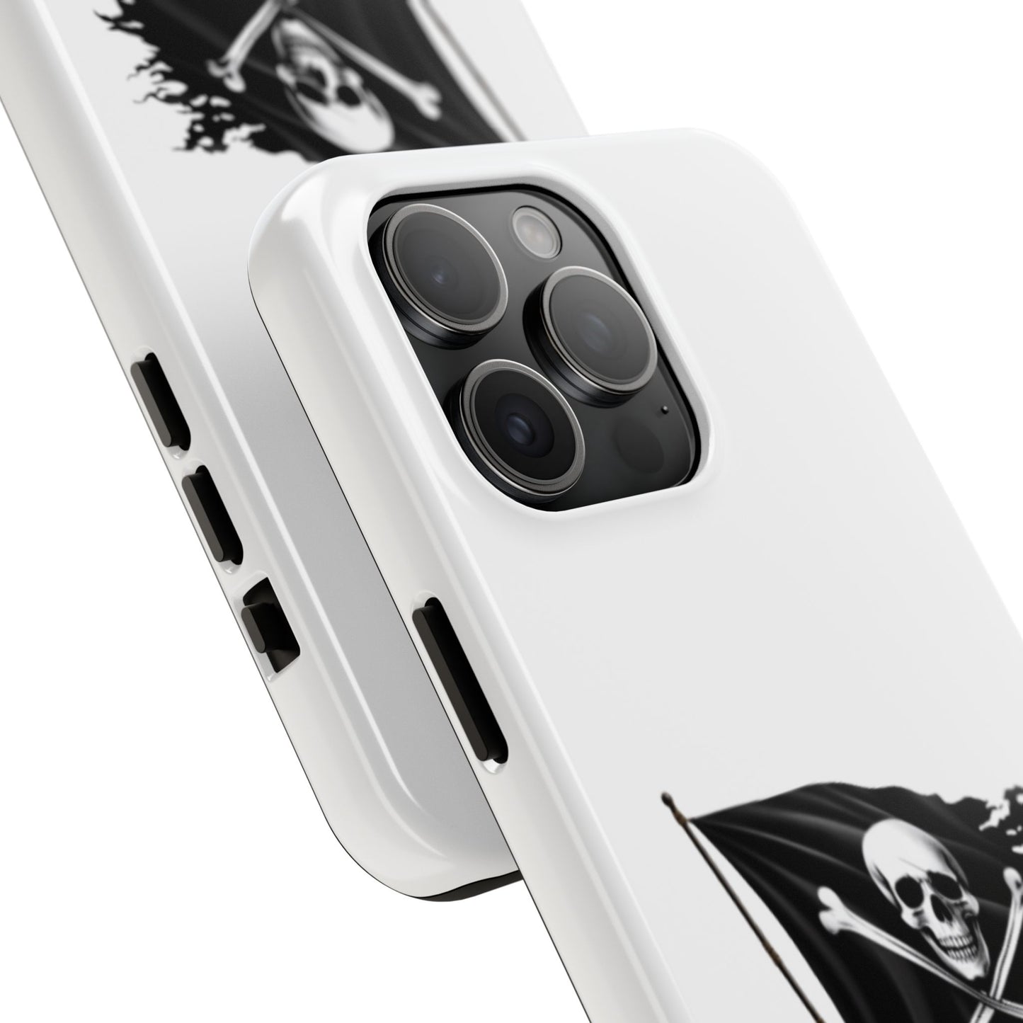Black Skull Pirate Flag - Tough iPhone Cases - Choose your Size