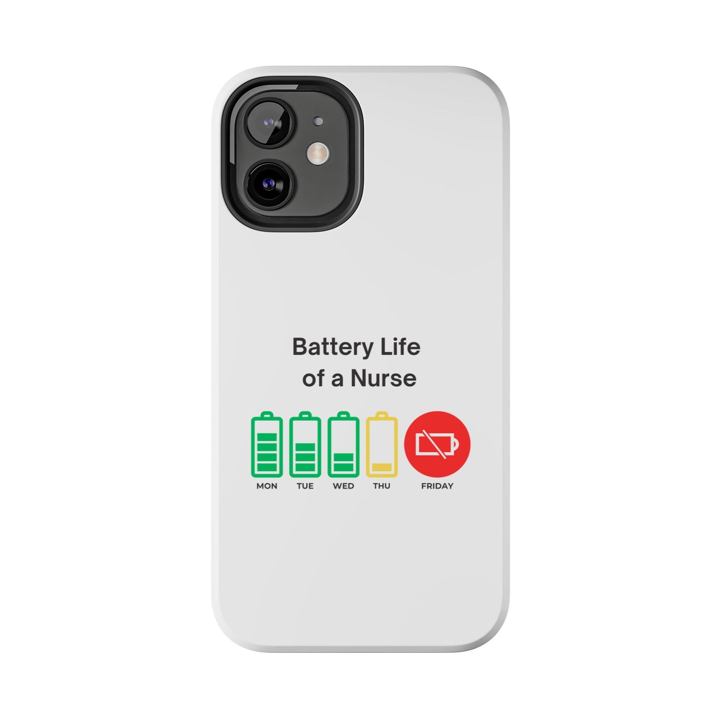 Battery Life of a Nurse - Tough iPhone Cases - Choose your Size