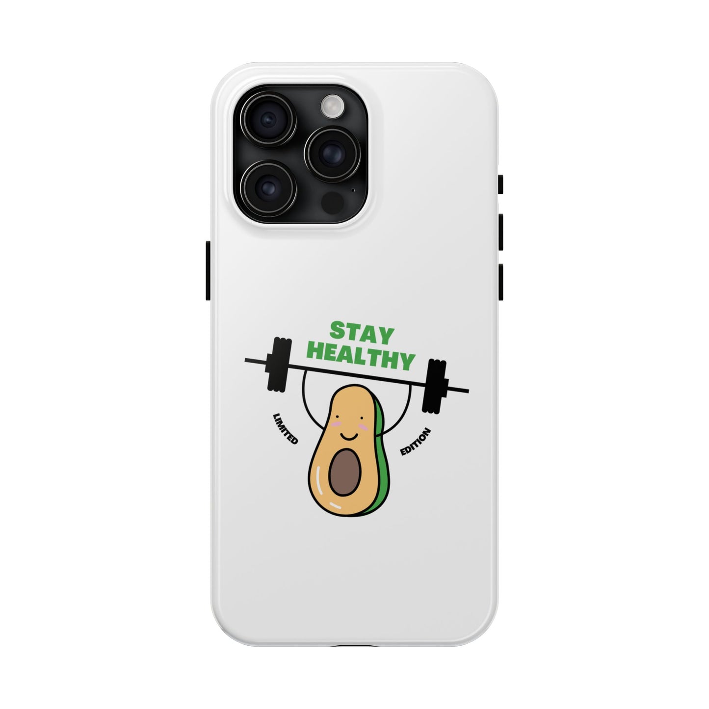 Stay Healthy Avocado - Tough iPhone Cases - Choose your Size
