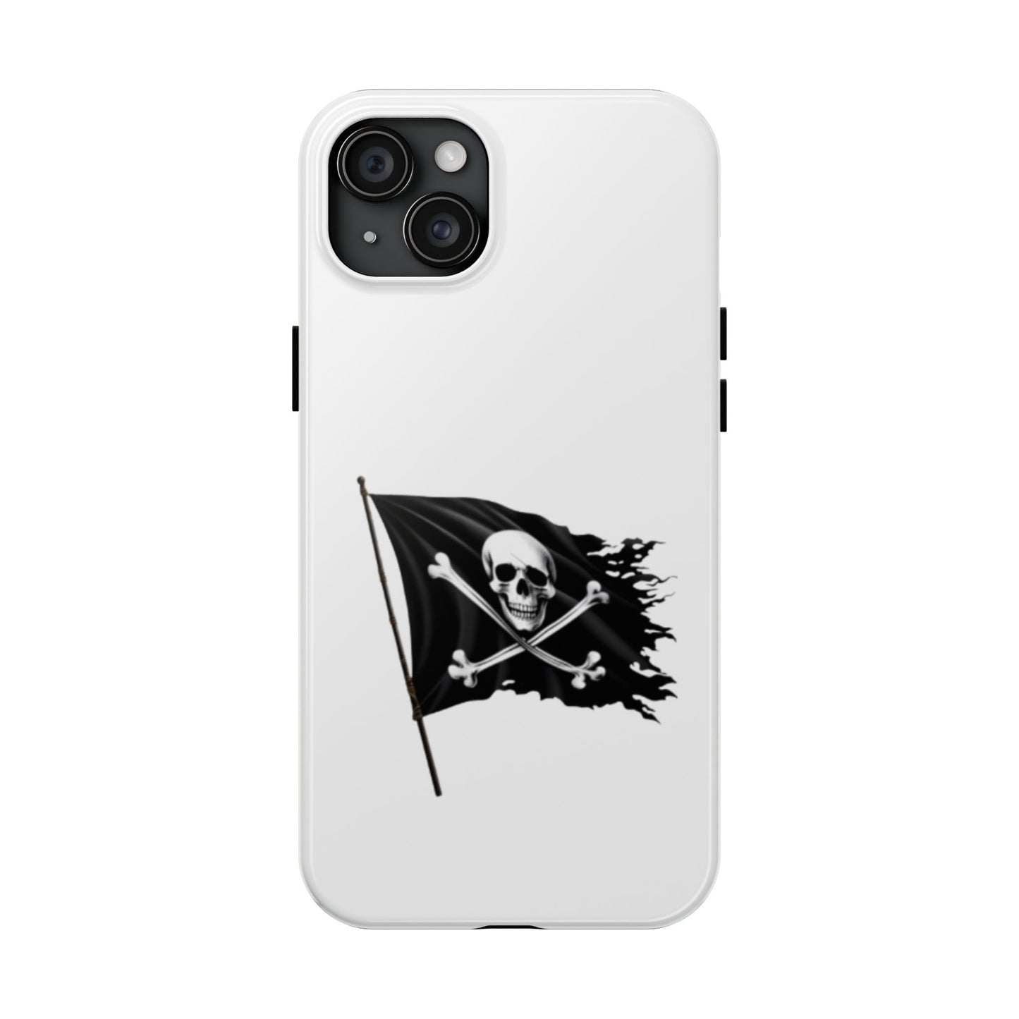 Black Skull Pirate Flag - Tough iPhone Cases - Choose your Size