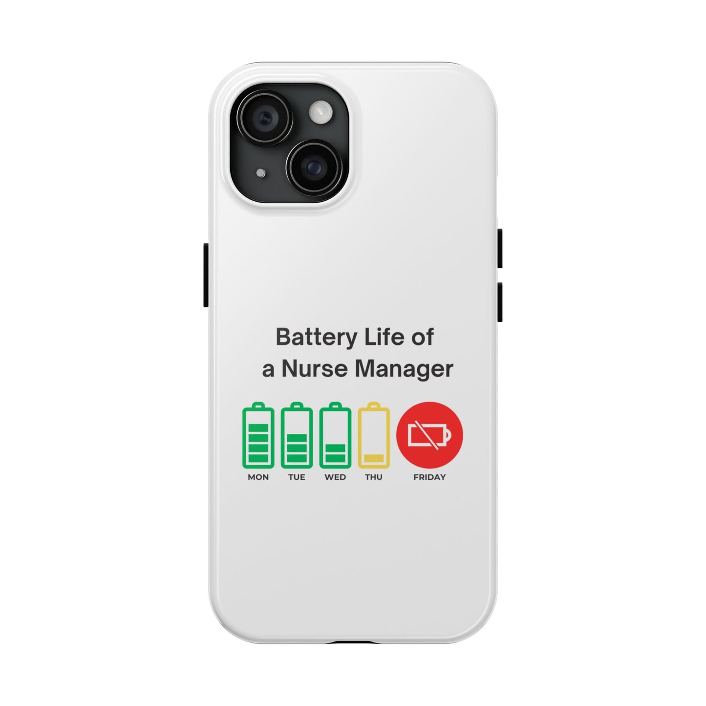 Battery Life of a Nurse Manager - tough iPhone Cases - Choose your Size