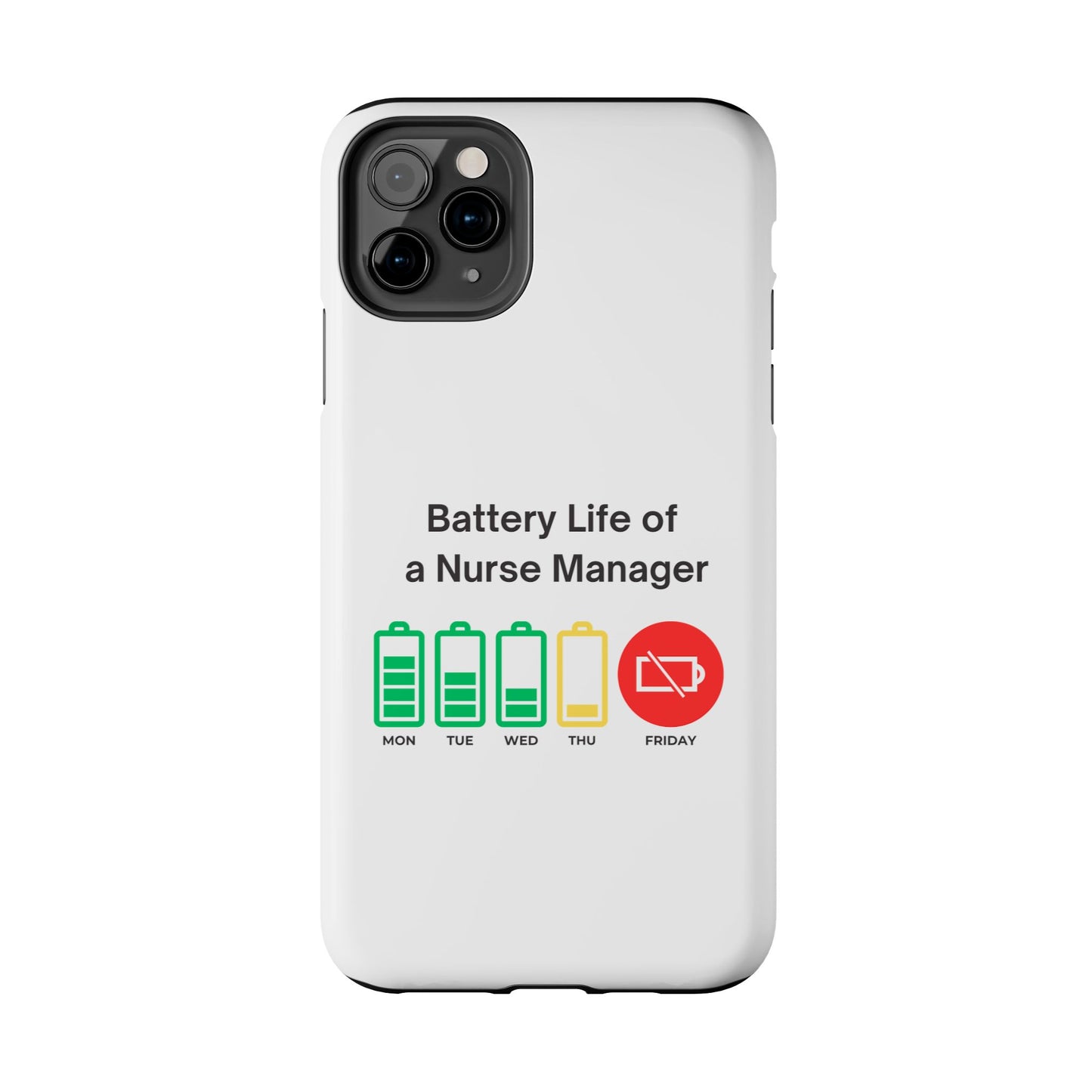 Battery Life of a Nurse Manager - tough iPhone Cases - Choose your Size
