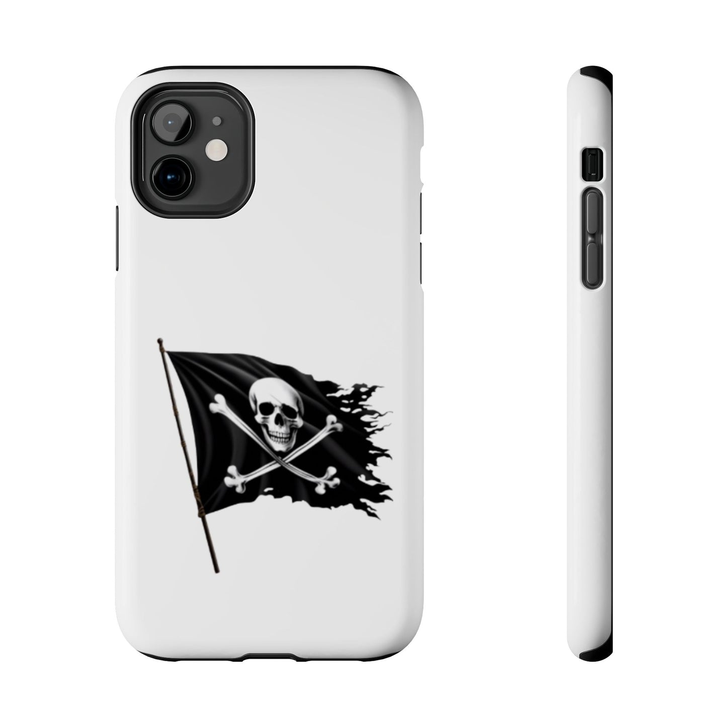 Black Skull Pirate Flag - Tough iPhone Cases - Choose your Size