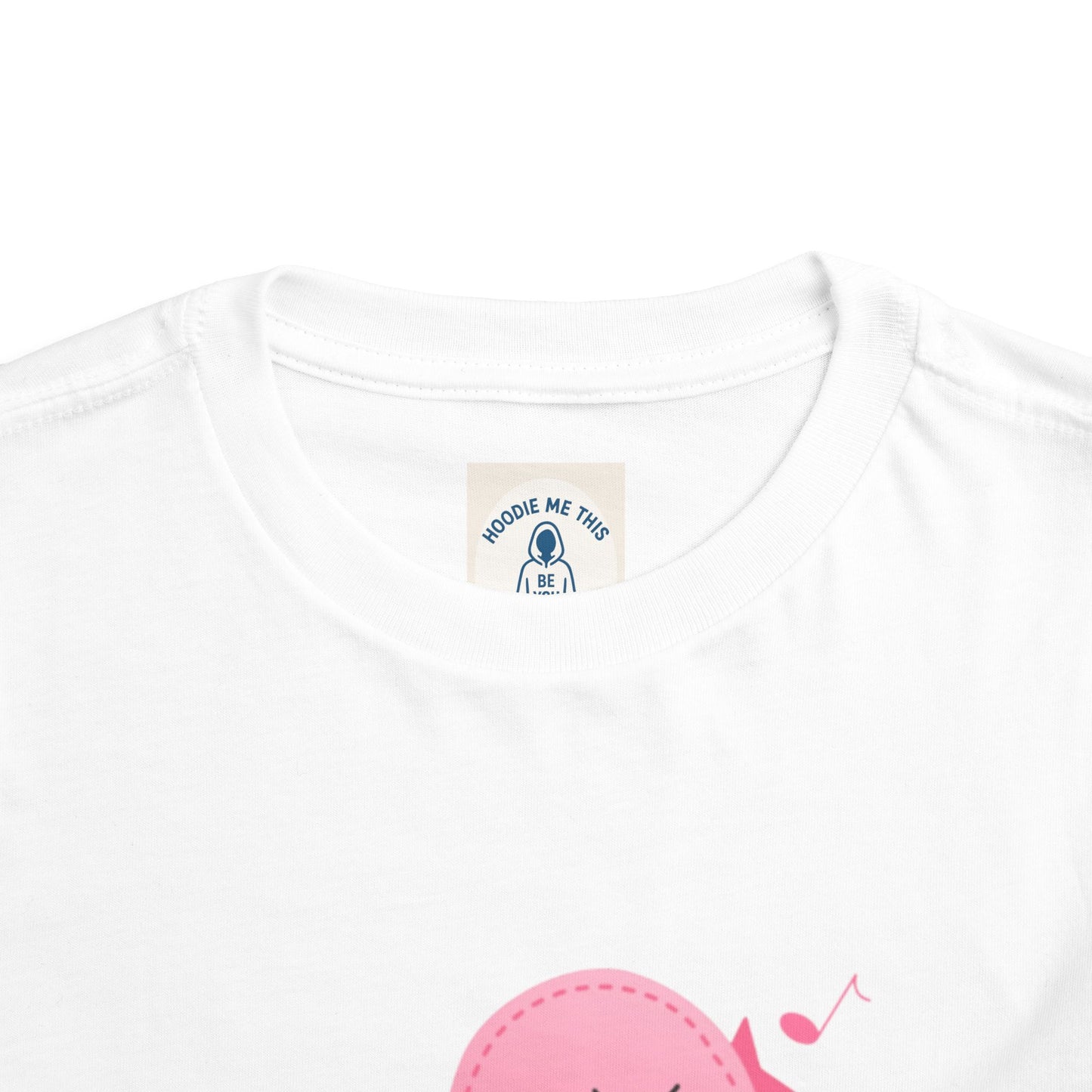 Pink Bird Singing - Short Sleeve Tee, Cute Kids Tee, Animal T-Shirt, Birthday Gift, Playtime Outfit, Baby Shower Gift