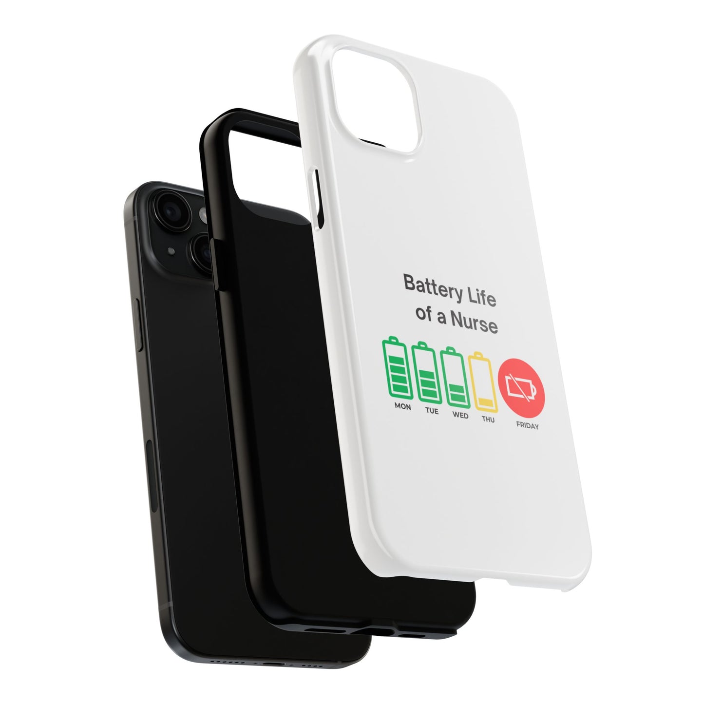 Battery Life of a Nurse - Tough iPhone Cases - Choose your Size
