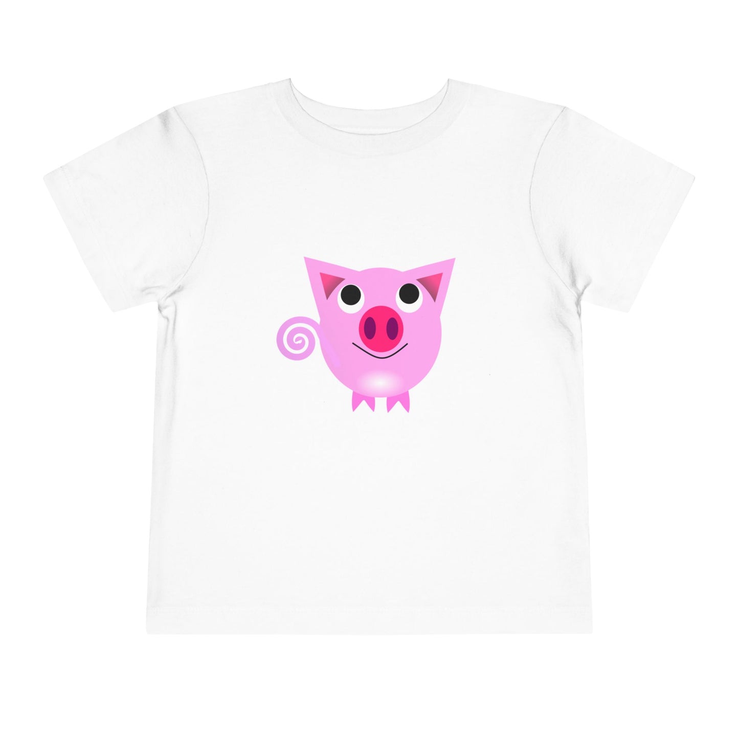 Pink Baby Pig - Short Sleeve Tee, Cute Kids Tee, Animal T-Shirt, Birthday Gift, Playtime Outfit, Baby Shower Gift