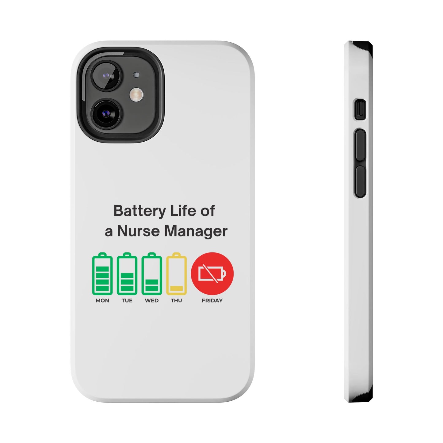 Battery Life of a Nurse Manager - tough iPhone Cases - Choose your Size