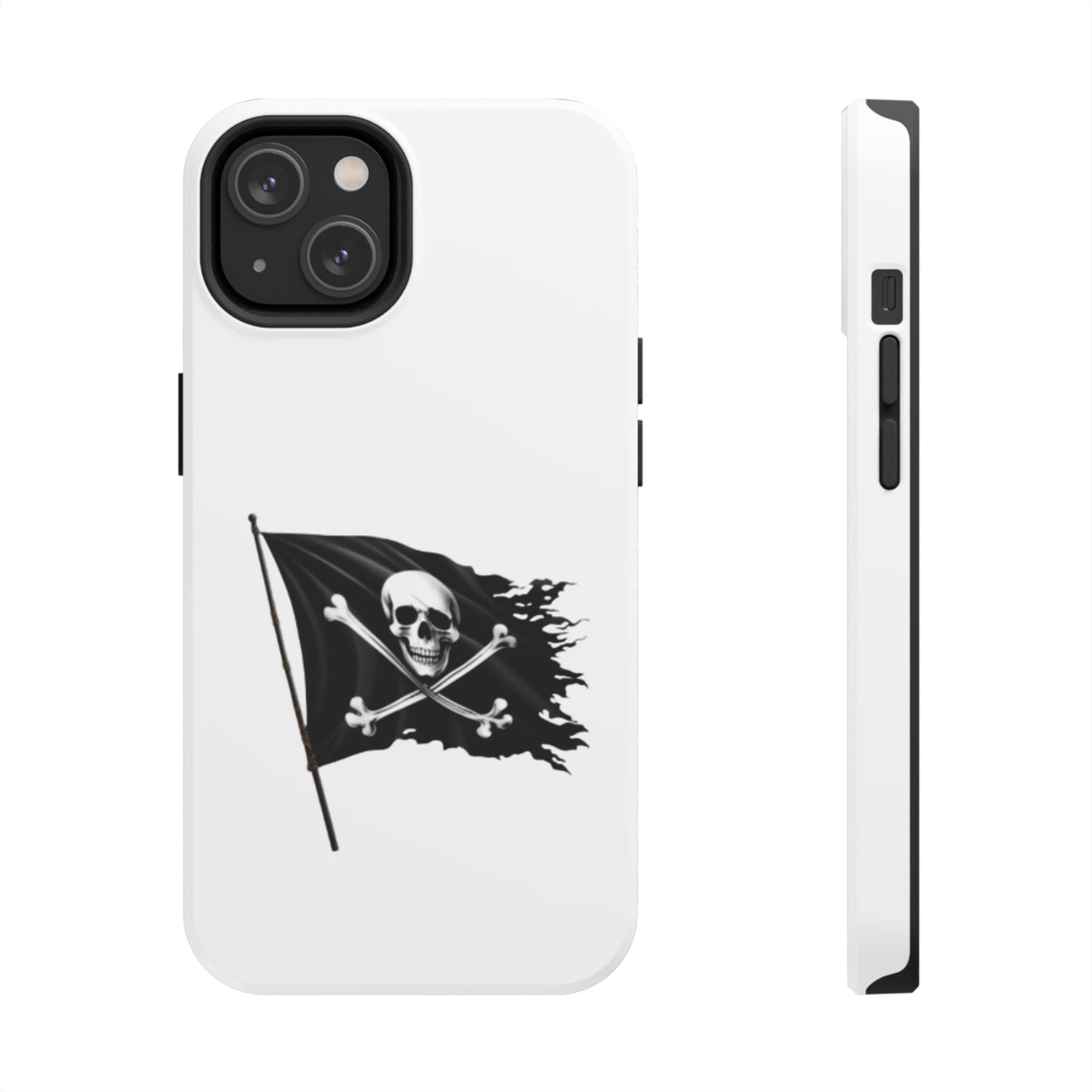 Black Skull Pirate Flag - Tough iPhone Cases - Choose your Size
