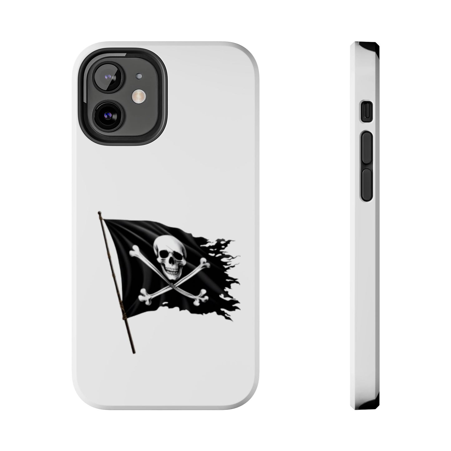 Black Skull Pirate Flag - Tough iPhone Cases - Choose your Size