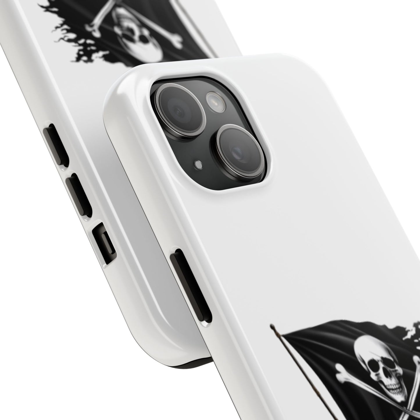 Black Skull Pirate Flag - Tough iPhone Cases - Choose your Size