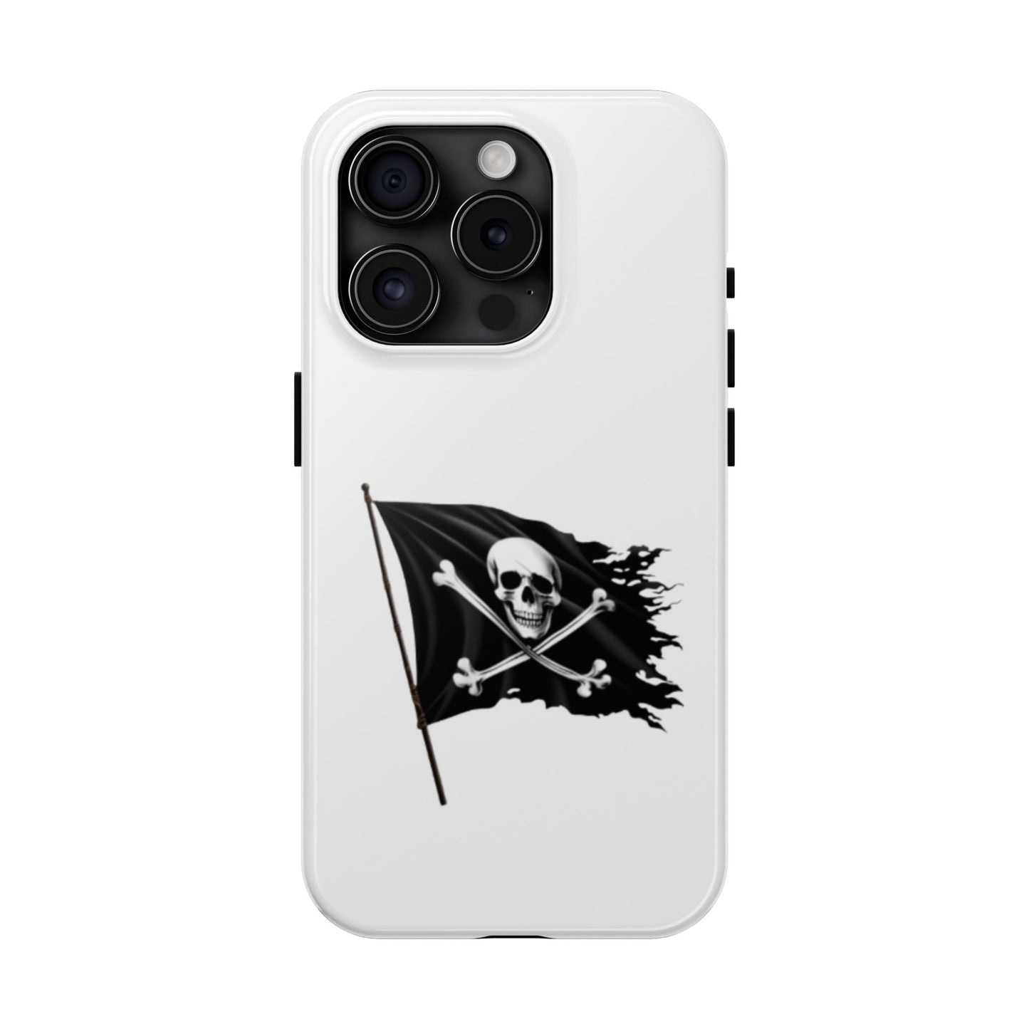 Black Skull Pirate Flag - Tough iPhone Cases - Choose your Size