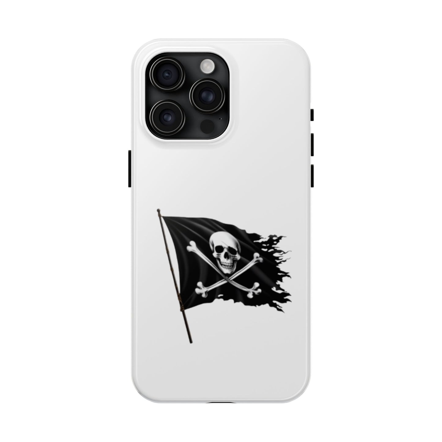 Black Skull Pirate Flag - Tough iPhone Cases - Choose your Size