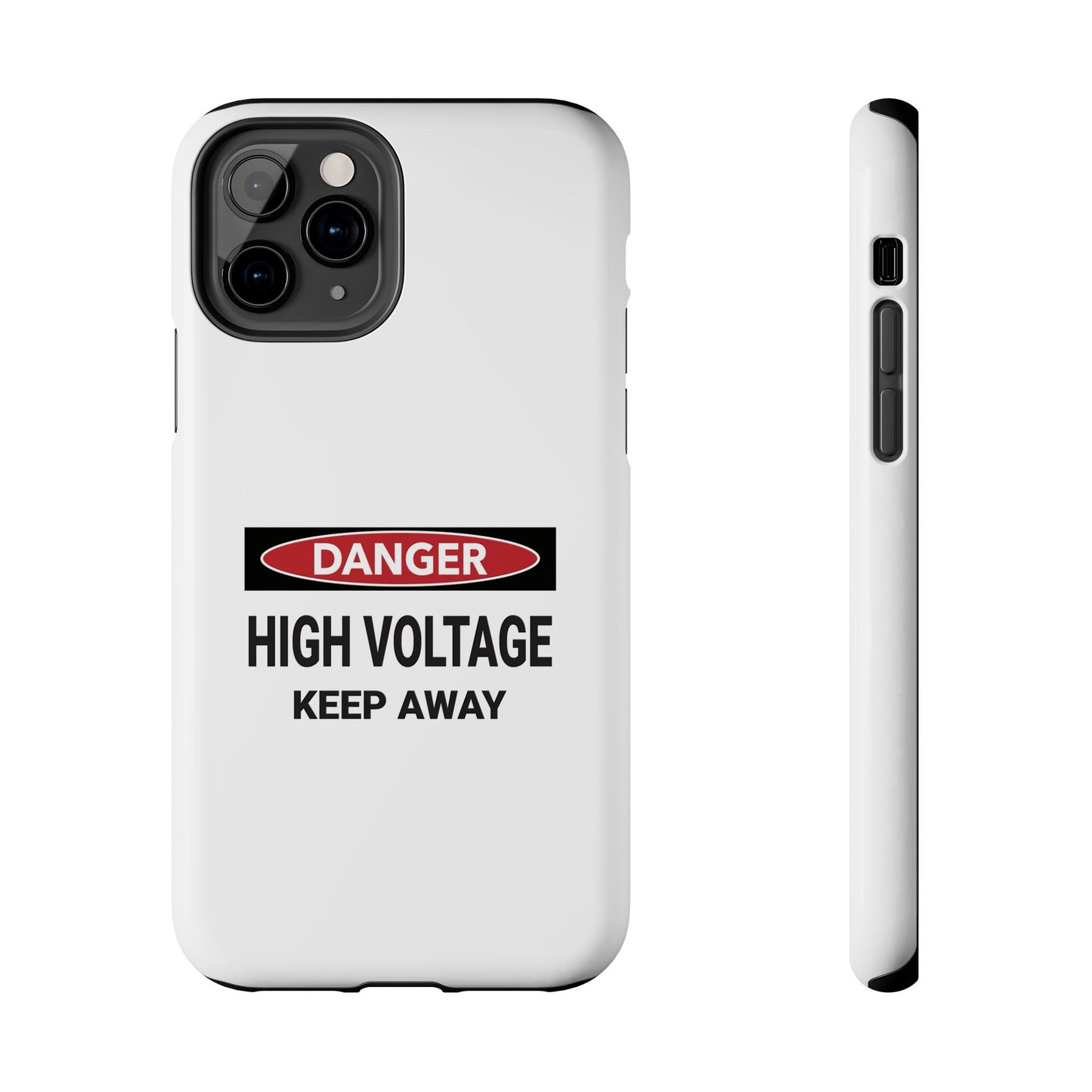 Danger High Voltage Keep Away - Tough iPhone Cases - Choose your Size
