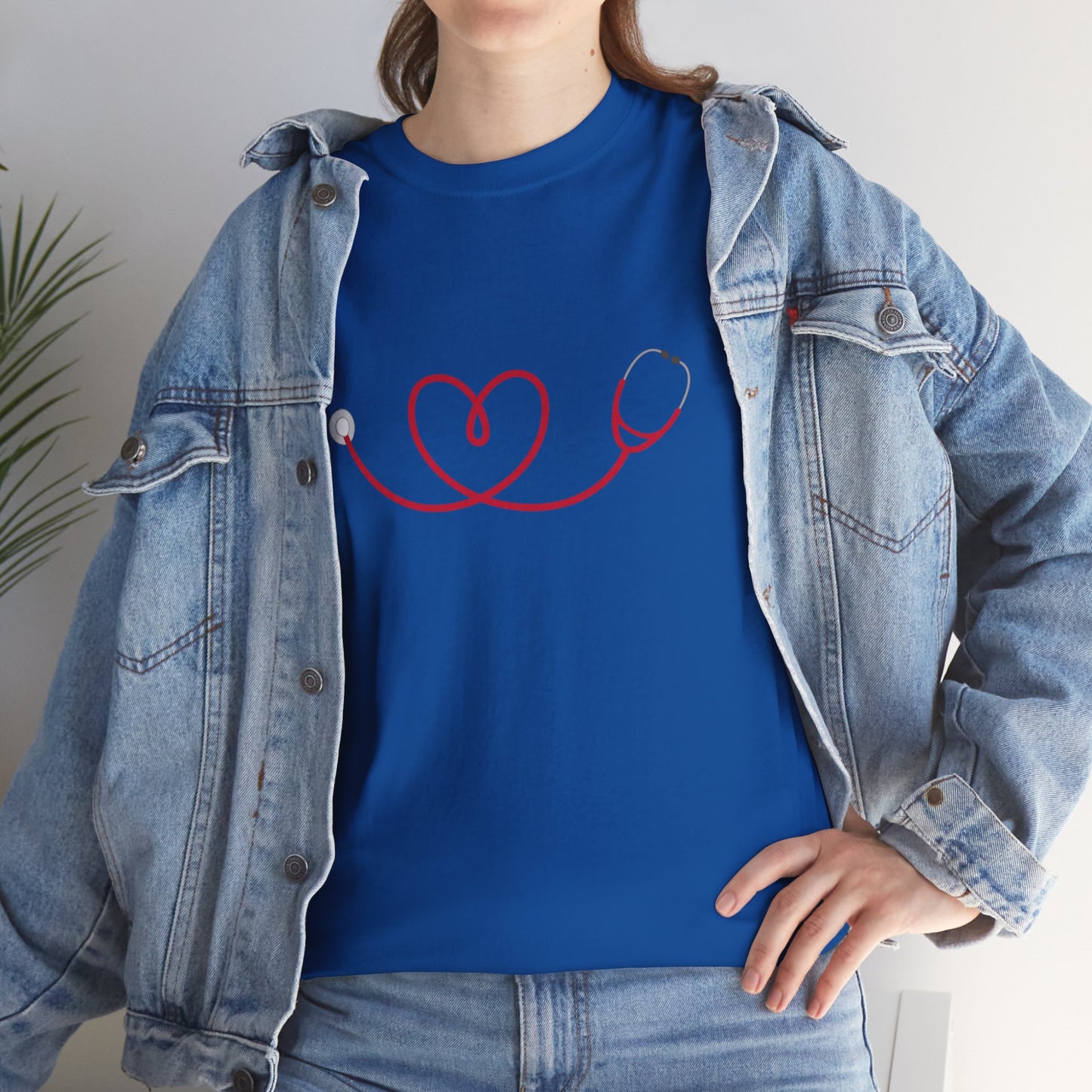 Stethoscope Heart - Unisex Heavy Cotton Tee