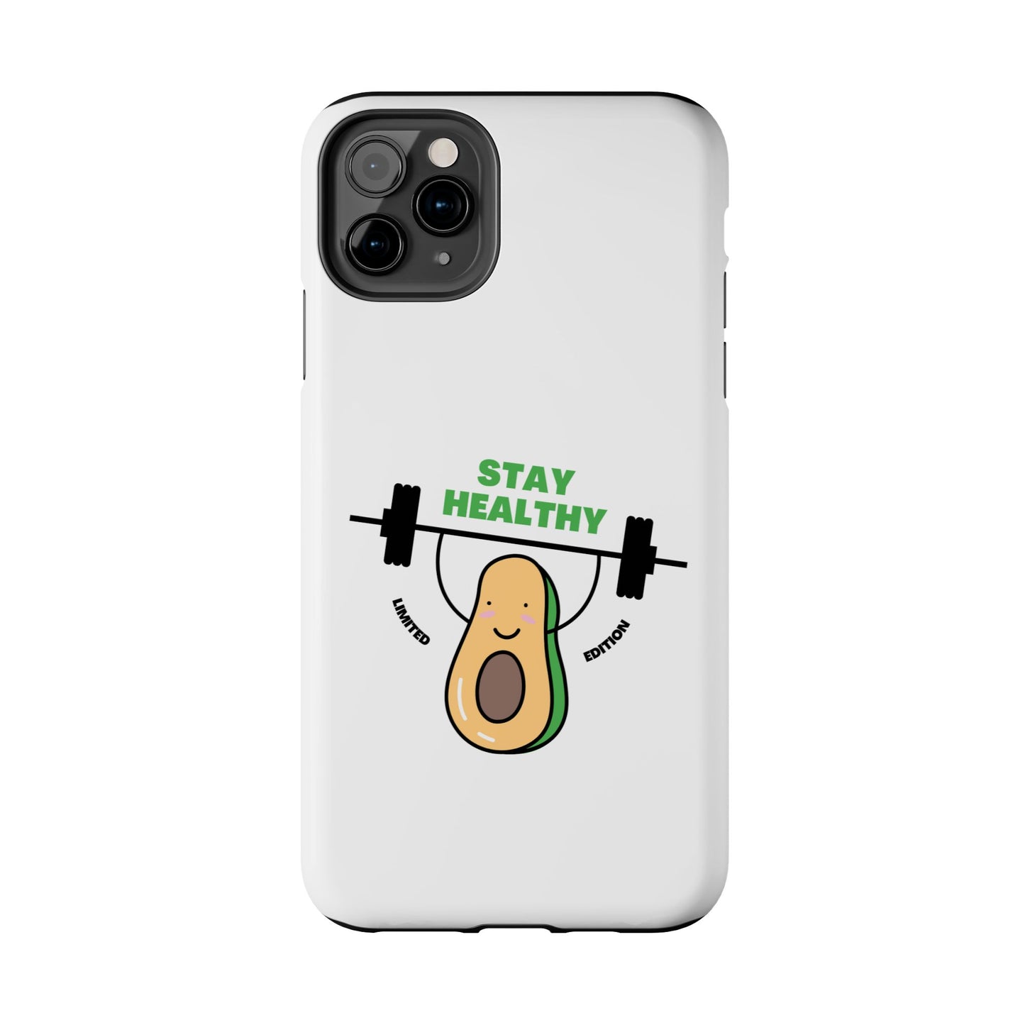 Stay Healthy Avocado - Tough iPhone Cases - Choose your Size