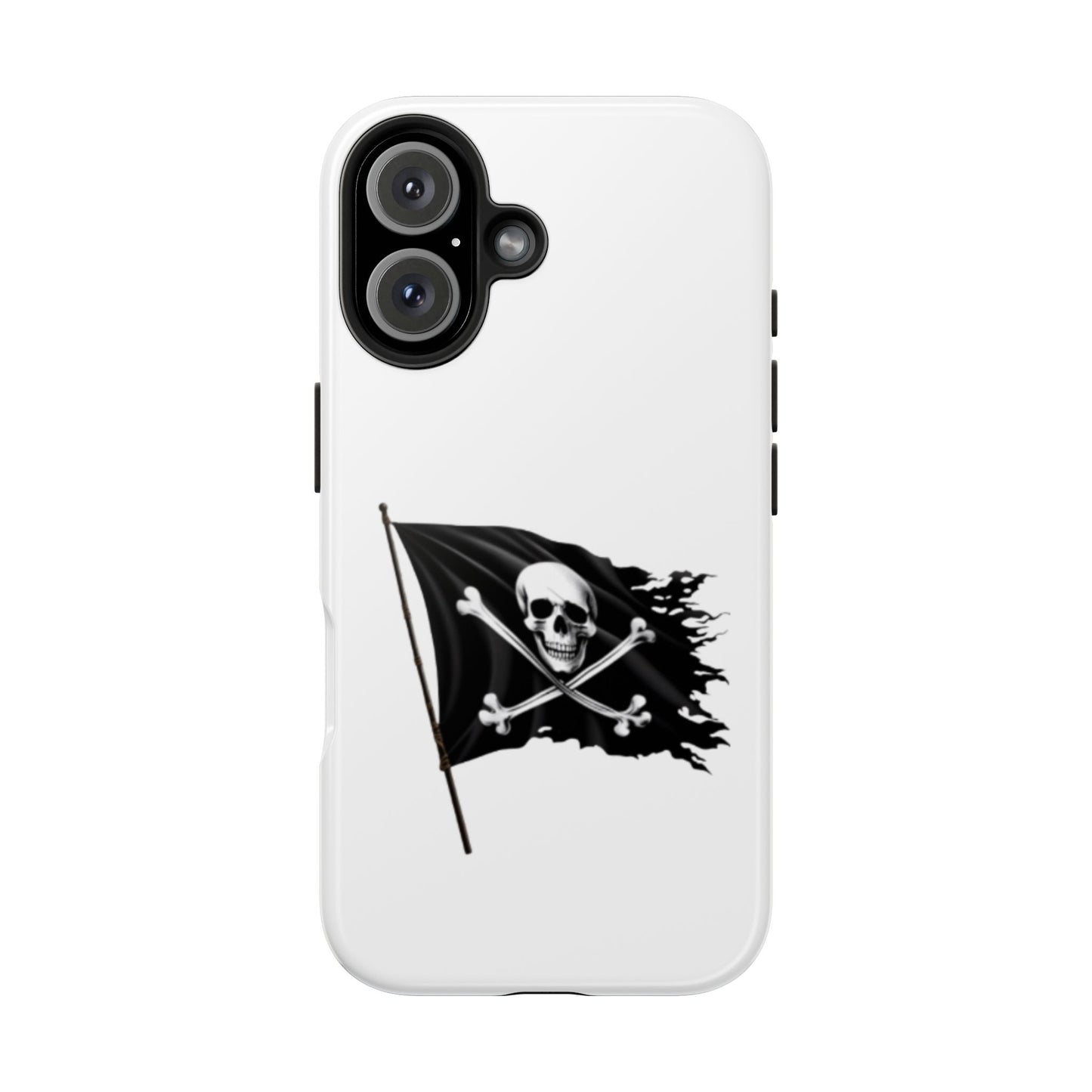 Black Skull Pirate Flag - Tough iPhone Cases - Choose your Size