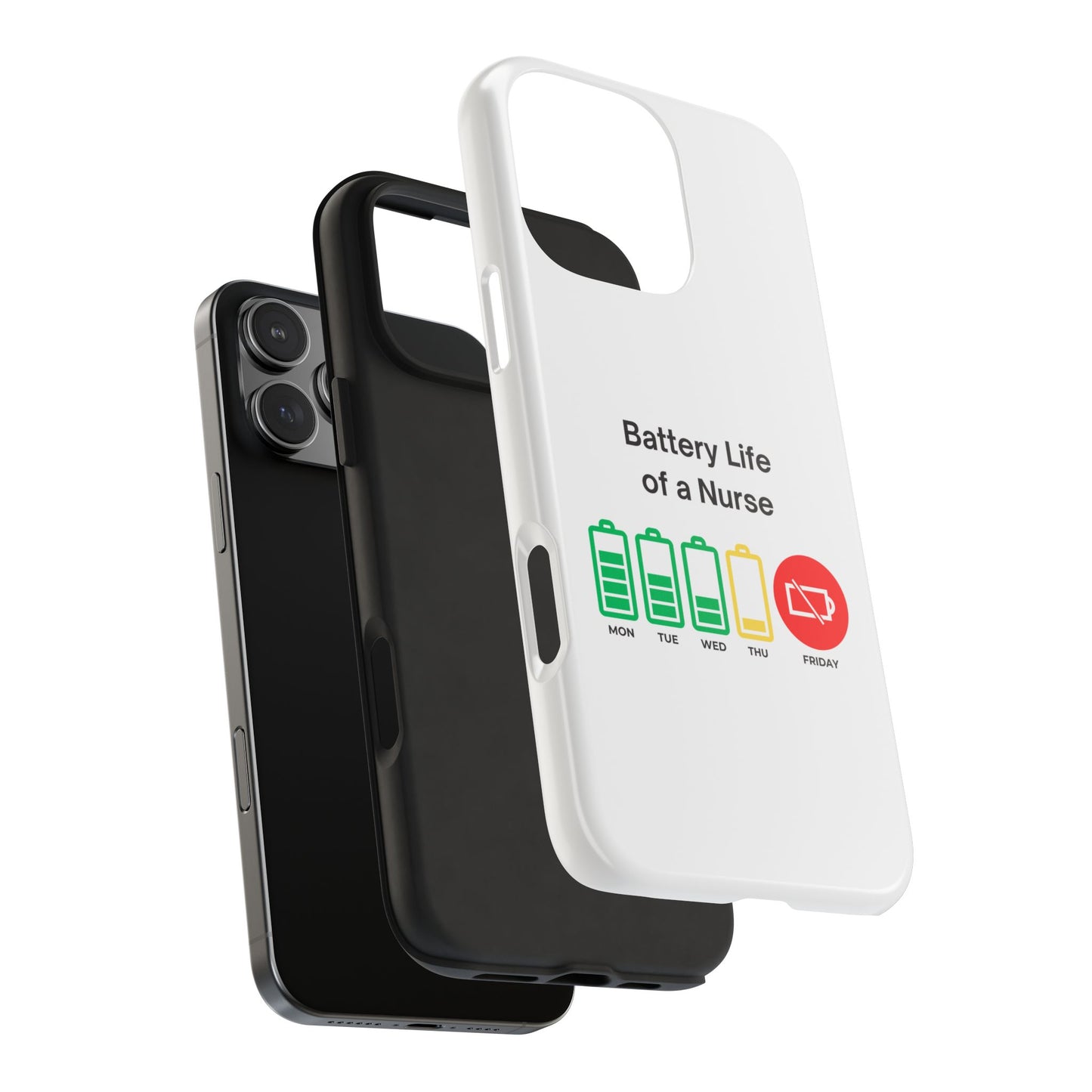Battery Life of a Nurse - Tough iPhone Cases - Choose your Size
