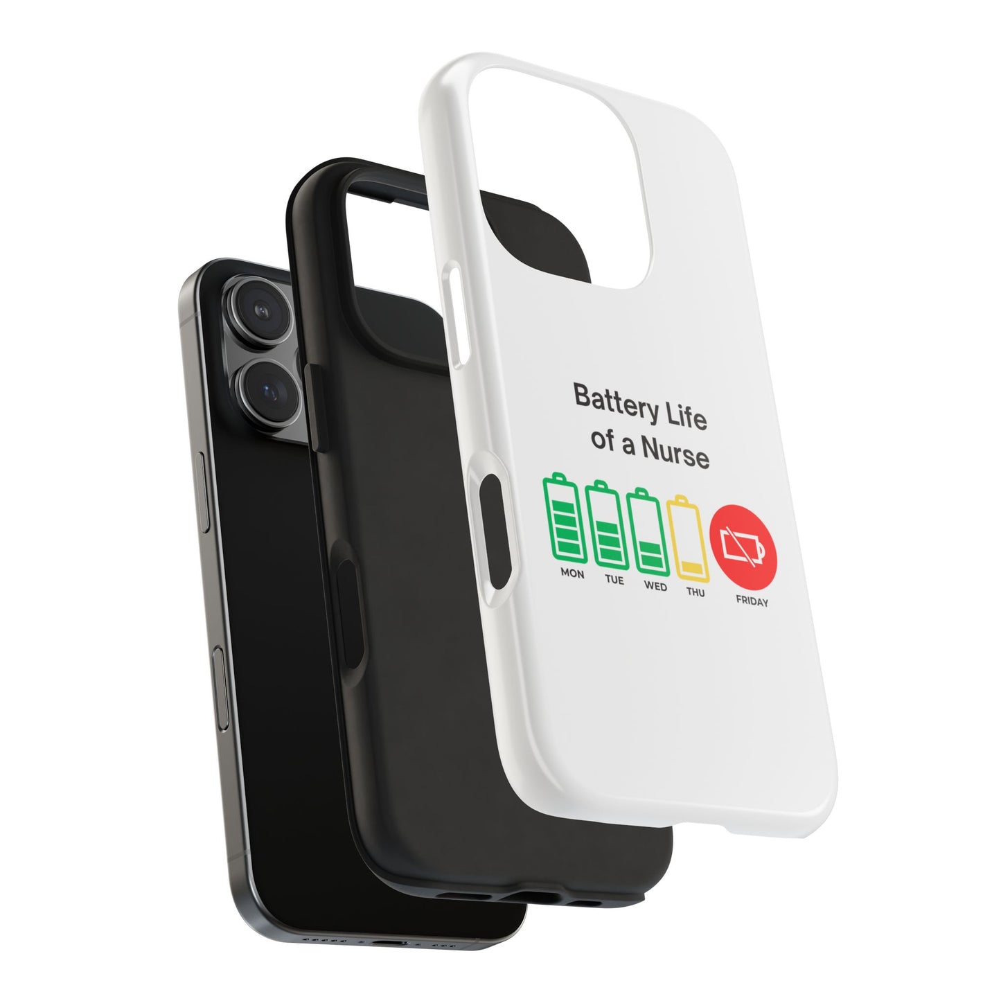 Battery Life of a Nurse - Tough iPhone Cases - Choose your Size