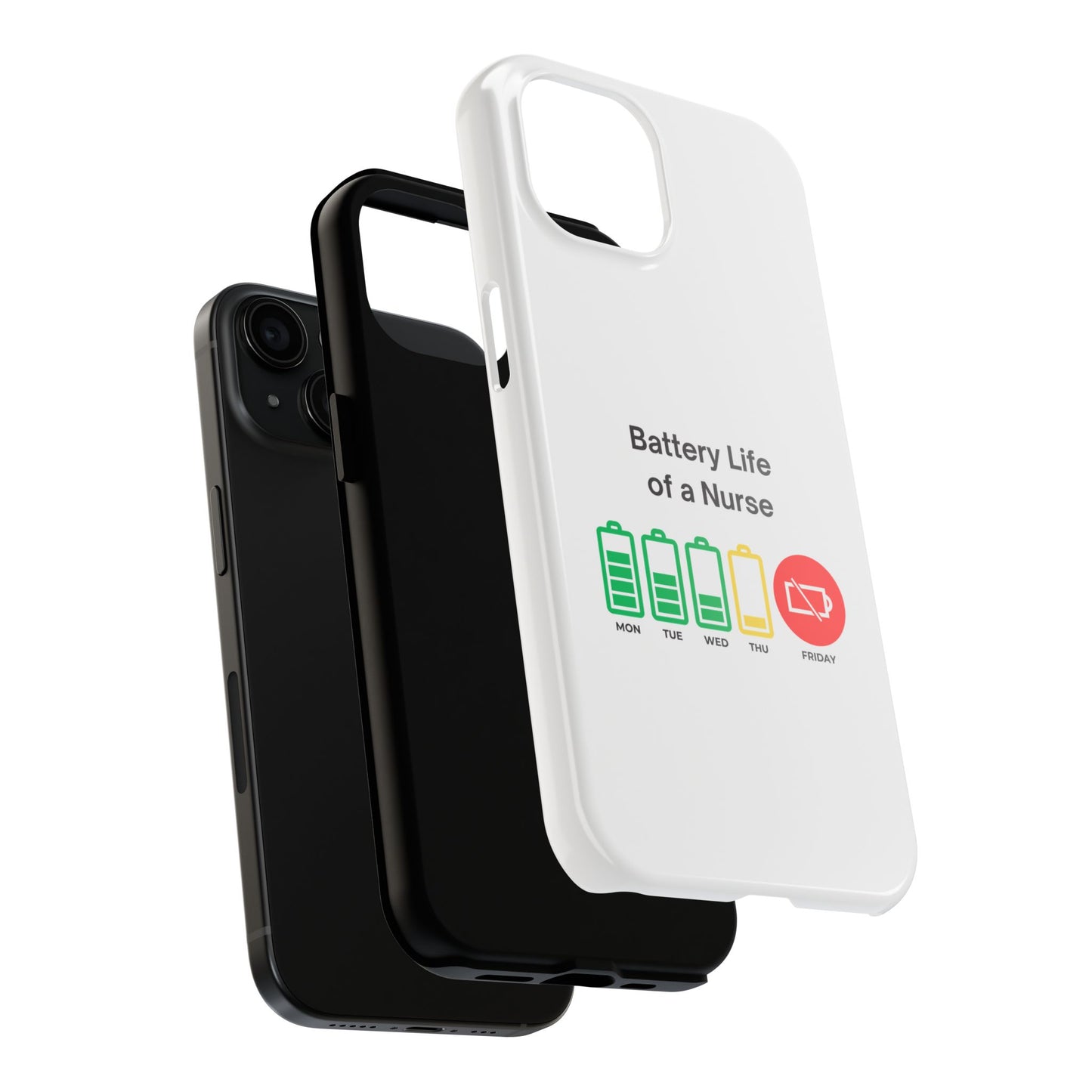 Battery Life of a Nurse - Tough iPhone Cases - Choose your Size