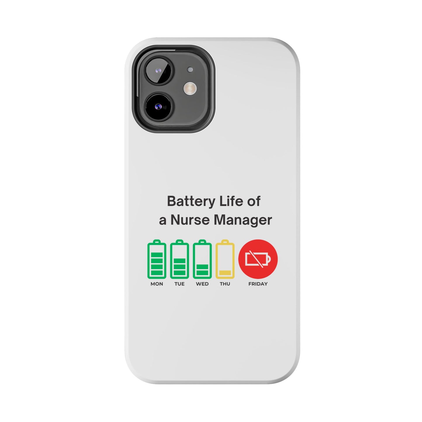 Battery Life of a Nurse Manager - tough iPhone Cases - Choose your Size