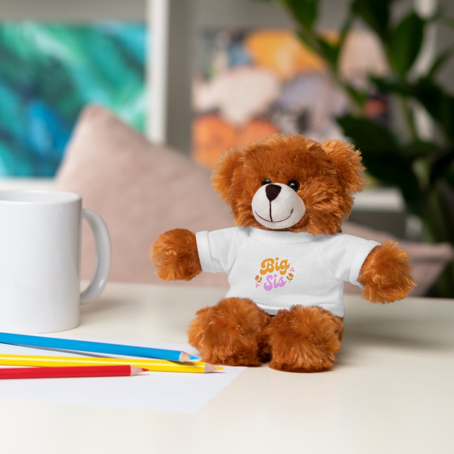 Adorable Big Sis- Stuffed Animal, Cuddle Toy, Cute Plush Bear,