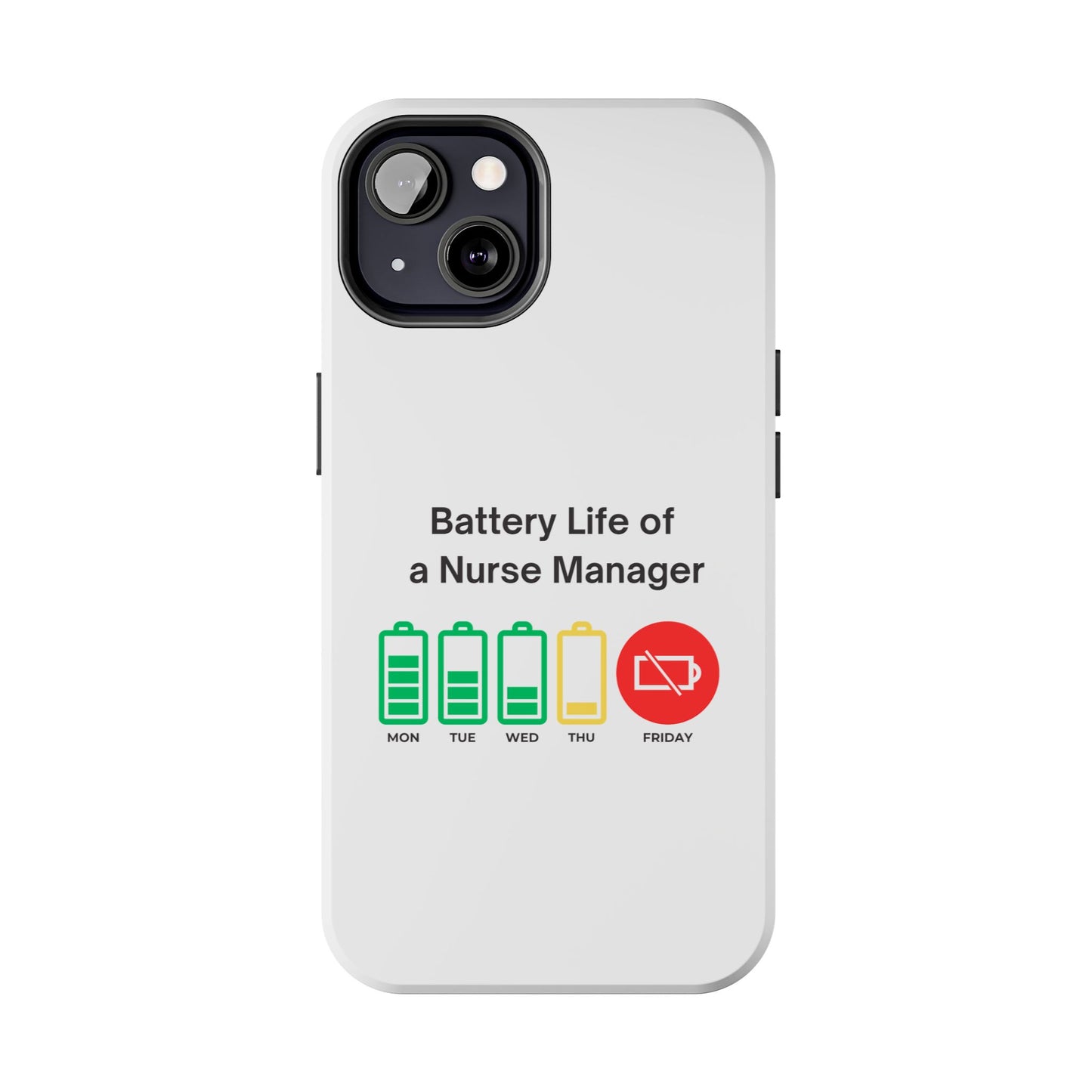 Battery Life of a Nurse Manager - tough iPhone Cases - Choose your Size