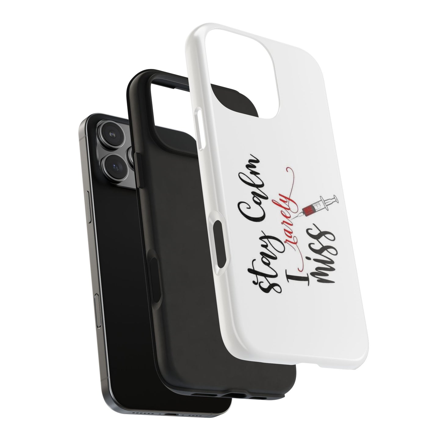 Stay Calm I Rarely Miss - Tough iPhone Cases - Choose your Size