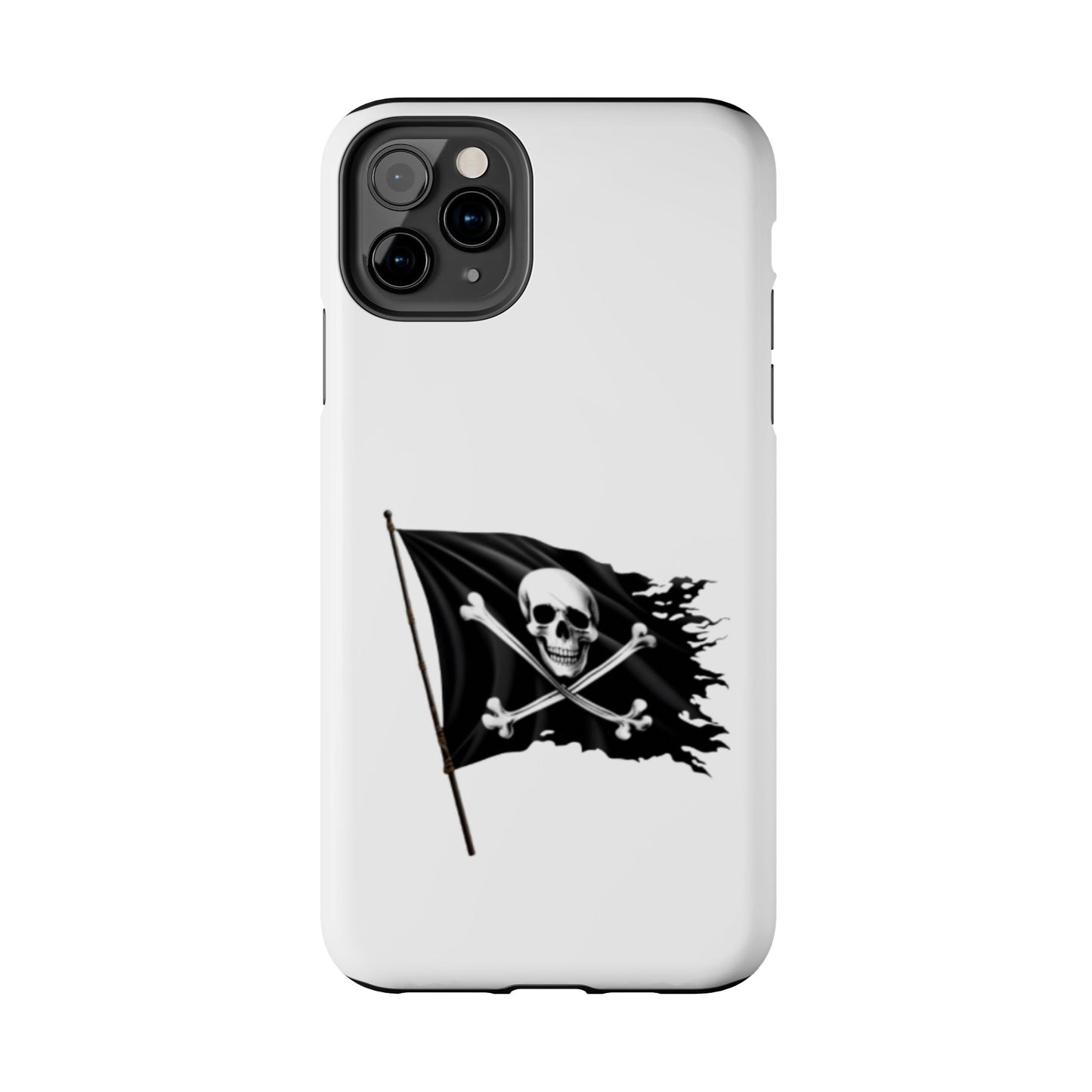 Black Skull Pirate Flag - Tough iPhone Cases - Choose your Size