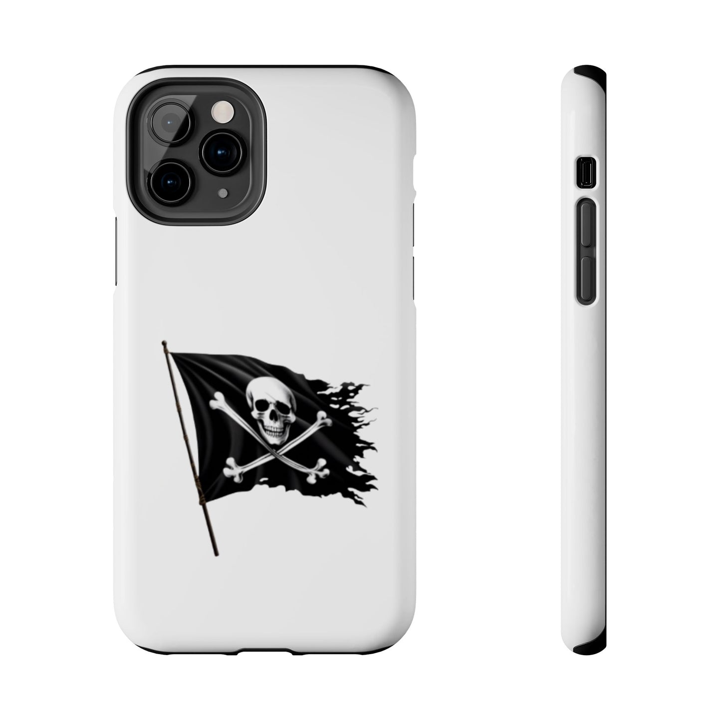 Black Skull Pirate Flag - Tough iPhone Cases - Choose your Size