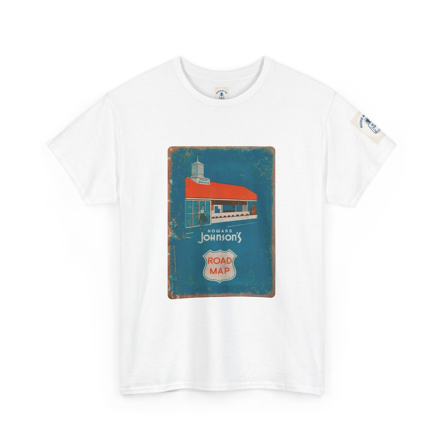 Retro Distressed HOWARD JOHNSON’S - Unisex Heavy Cotton Tee, Vintage Style Tee, Casual Wear, Summer Essentials, Gift for Nostalgia Lovers