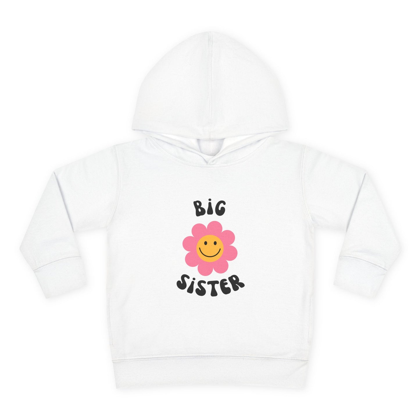 Big Sister - Toddler Fleece Flower Pullover, Hoodie - Cute Kids Fleece Sweatshirt, Spring Outfit, Birthday Gifts, Sibling Celebration
